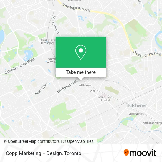 Copp Marketing + Design map