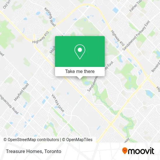 Treasure Homes map