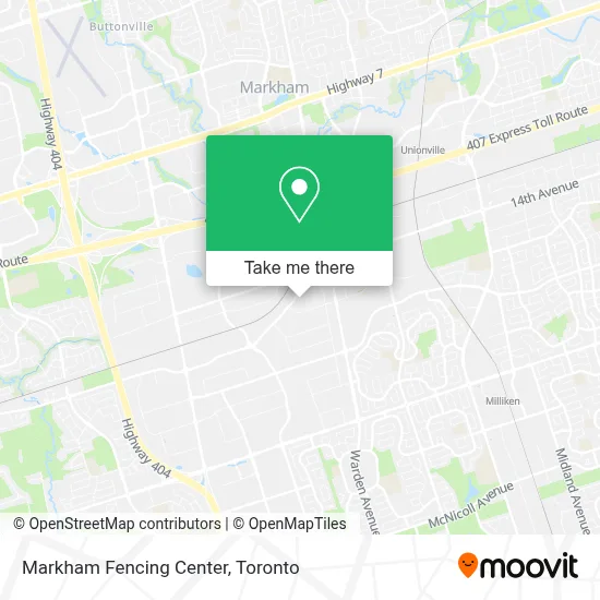 Markham Fencing Center map