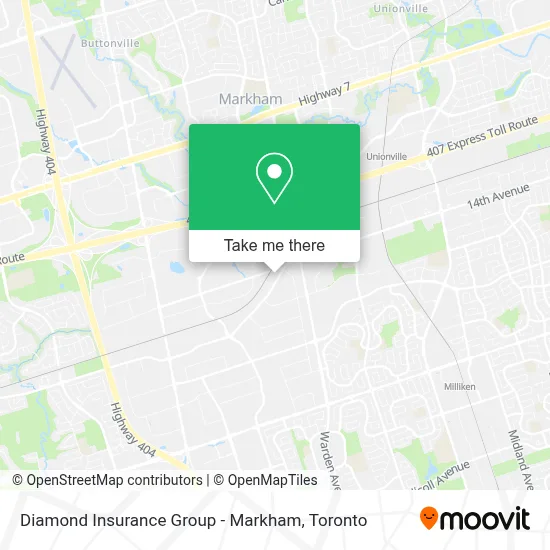 Diamond Insurance Group - Markham map