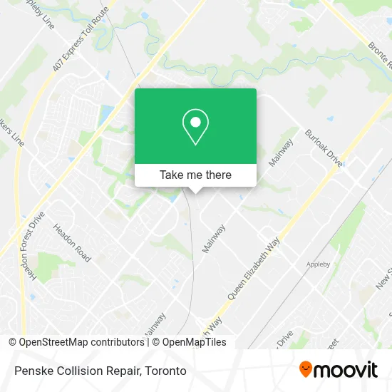 Penske Collision Repair map