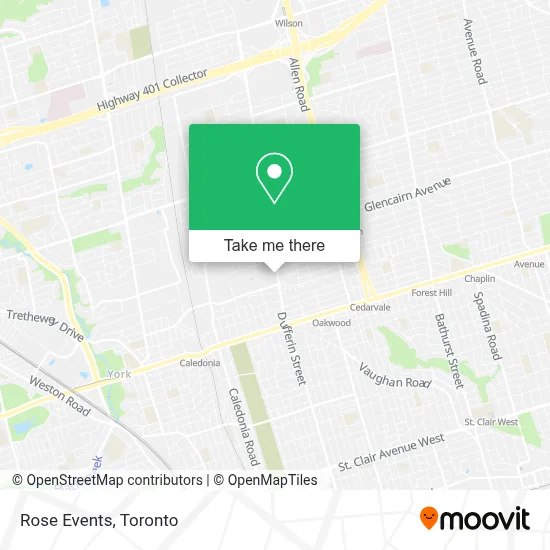 Rose Events map