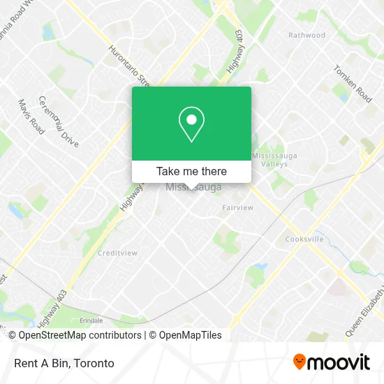 Rent A Bin map