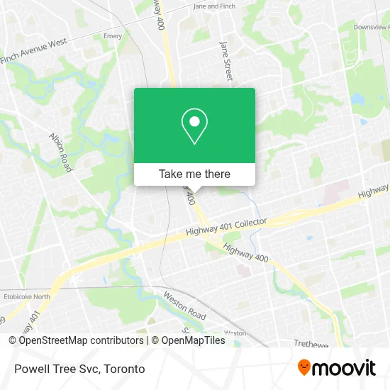 Powell Tree Svc map