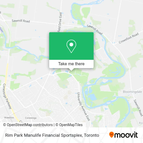Rim Park Manulife Financial Sportsplex map