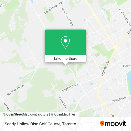 Sandy Hollow Disc Golf Course map