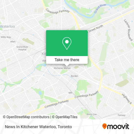 News In Kitchener Waterloo map