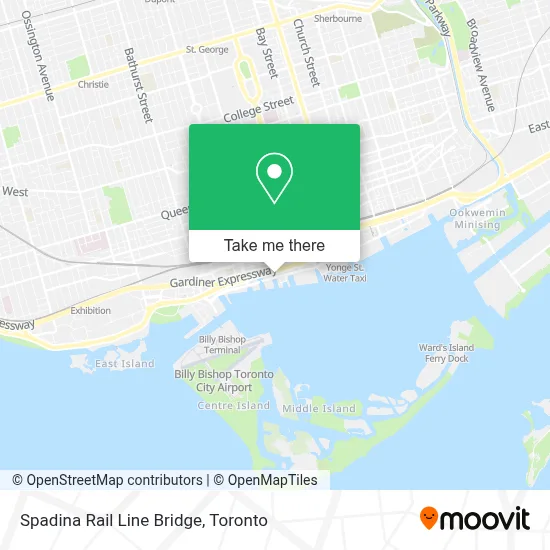Spadina Rail Line Bridge map
