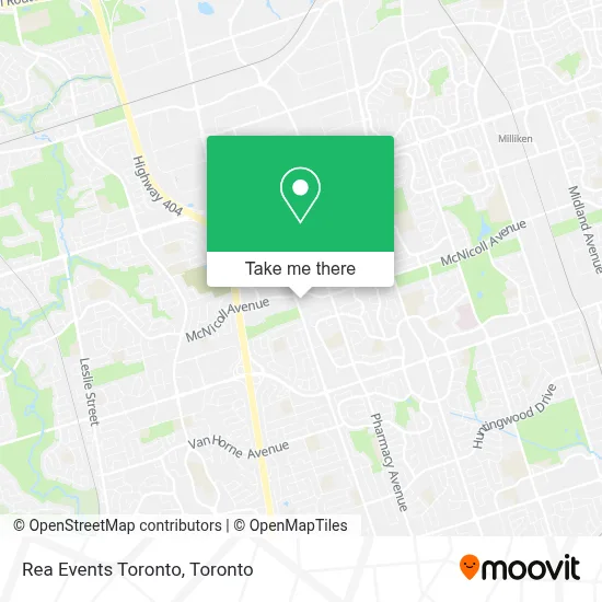 Rea Events Toronto map
