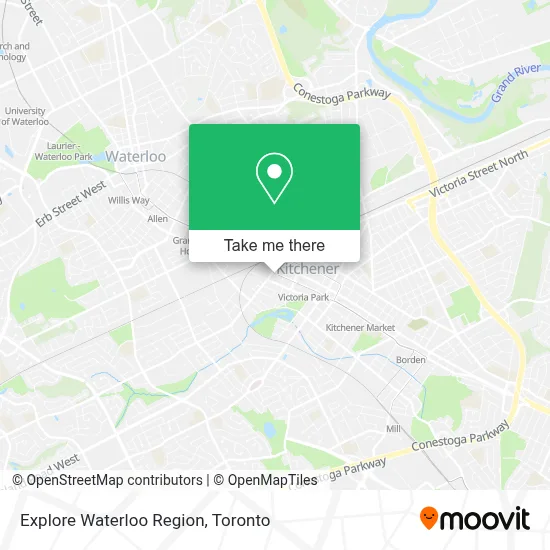 Explore Waterloo Region map