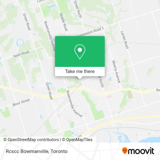 Rcscc Bowmanville map