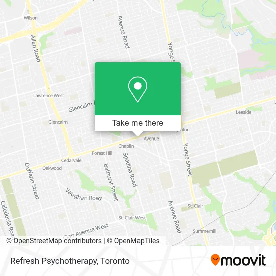 Refresh Psychotherapy map
