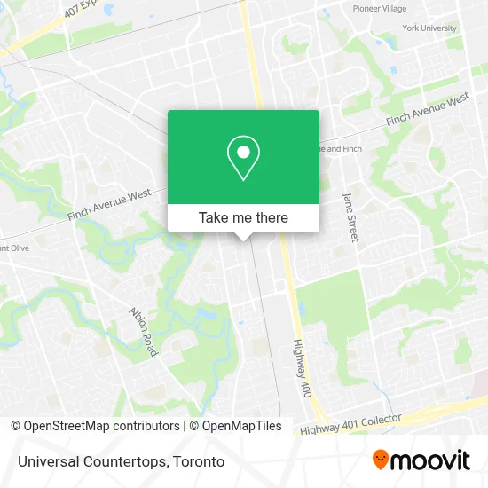 Universal Countertops map