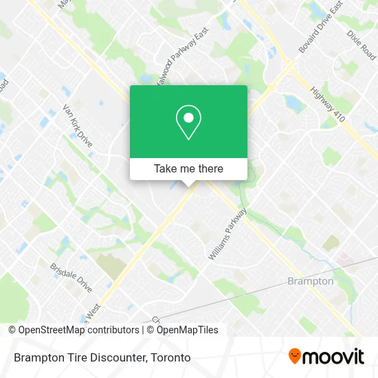 Brampton Tire Discounter map