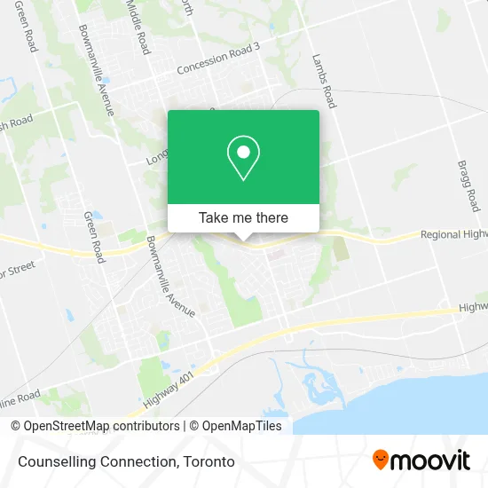 Counselling Connection map