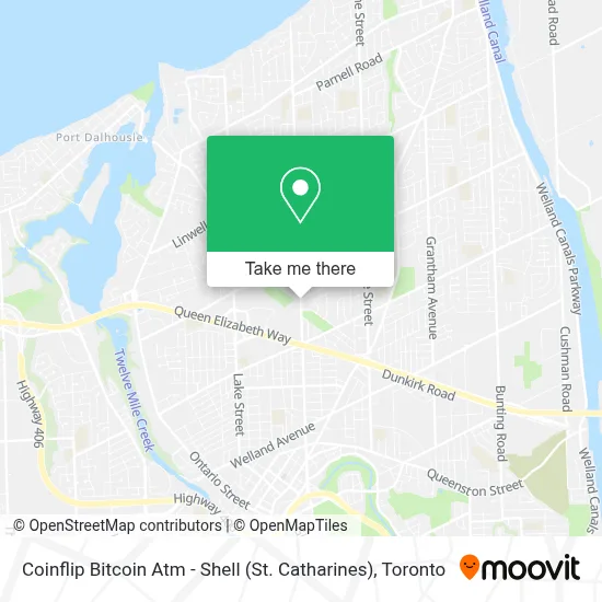Coinflip Bitcoin Atm - Shell (St. Catharines) map