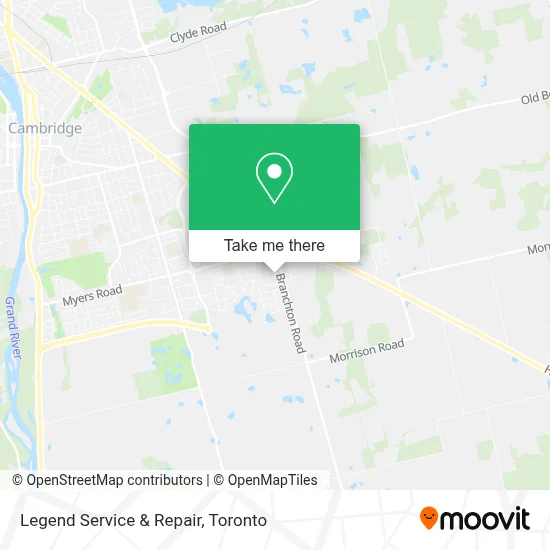 Legend Service & Repair map