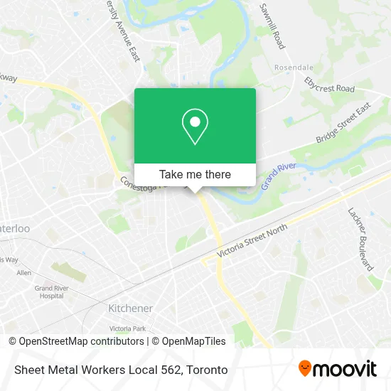 Sheet Metal Workers Local 562 map