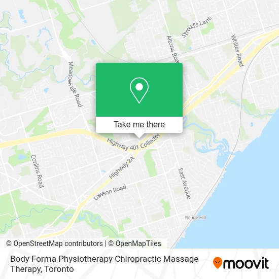 Body Forma Physiotherapy Chiropractic Massage Therapy map