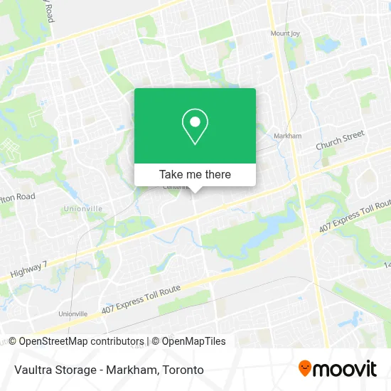 Vaultra Storage - Markham map