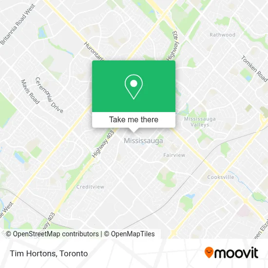 Tim Hortons map