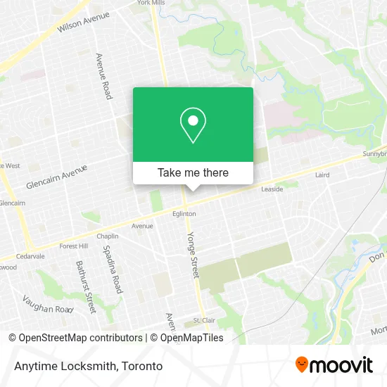 Anytime Locksmith map