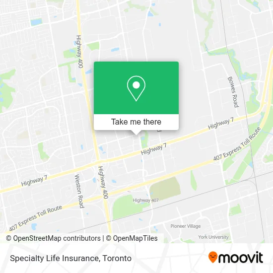 Specialty Life Insurance map