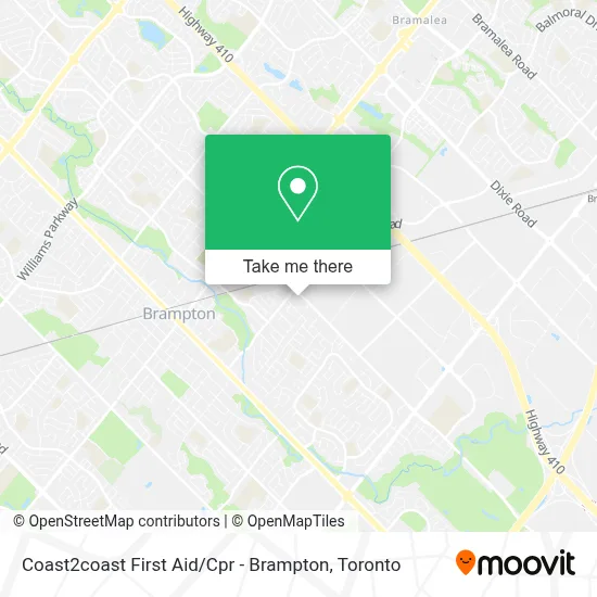 Coast2coast First Aid / Cpr - Brampton map