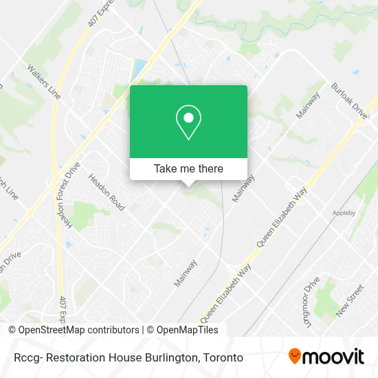 Rccg- Restoration House Burlington map