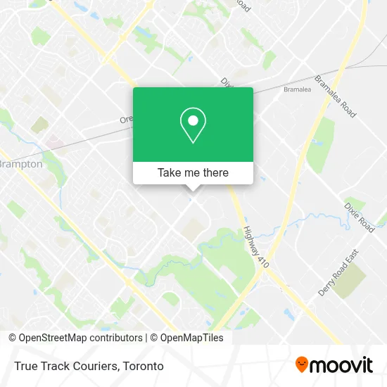 True Track Couriers map