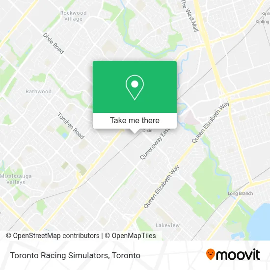 Toronto Racing Simulators map