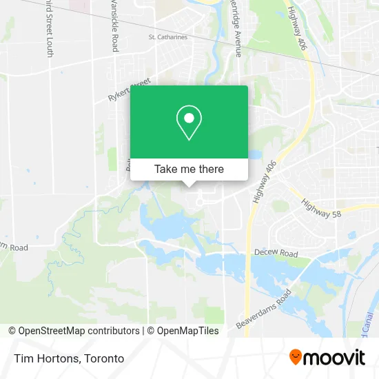 Tim Hortons map
