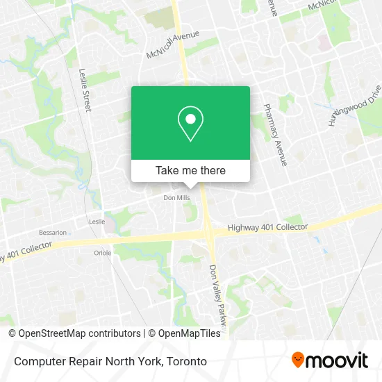 Computer Repair North York map