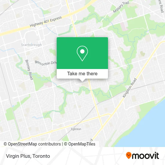 Virgin Plus map
