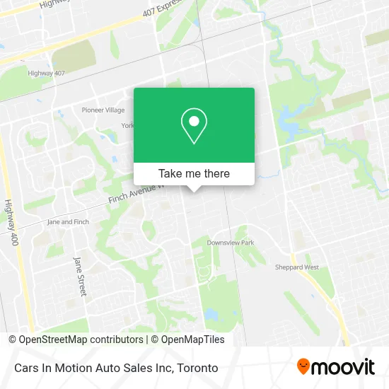 Cars In Motion Auto Sales Inc map