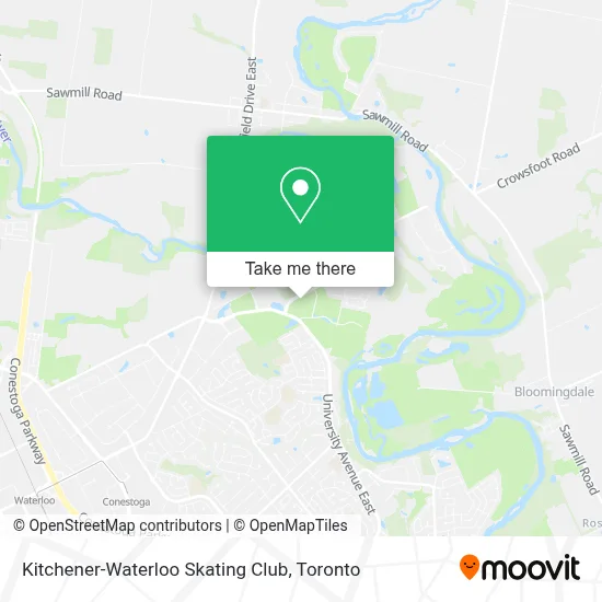 Kitchener-Waterloo Skating Club map