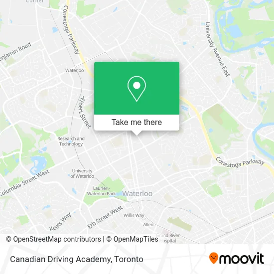 Canadian Driving Academy map