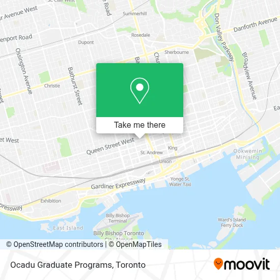 Ocadu Graduate Programs map