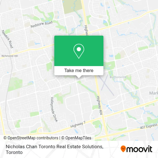 Nicholas Chan Toronto Real Estate Solutions map