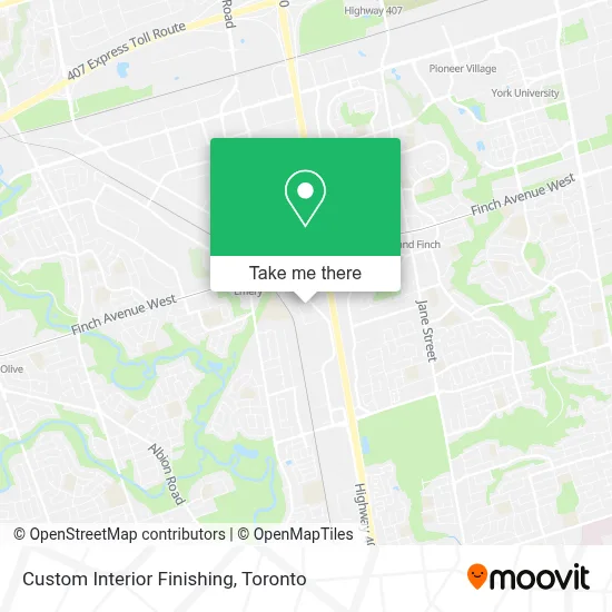 Custom Interior Finishing map