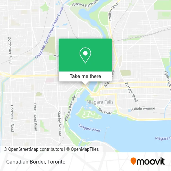 Canadian Border map