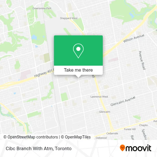 Cibc Branch With Atm map