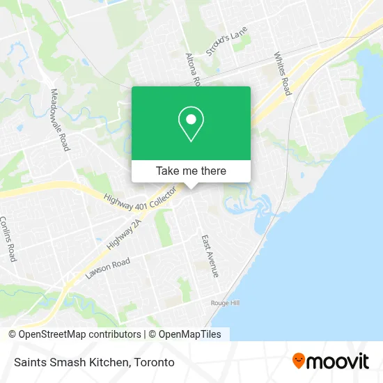 Saints Smash Kitchen map