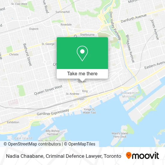 Nadia Chaabane, Criminal Defence Lawyer map