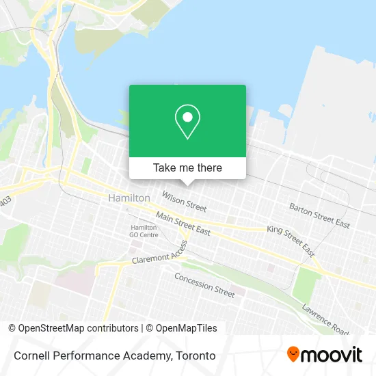 Cornell Performance Academy map
