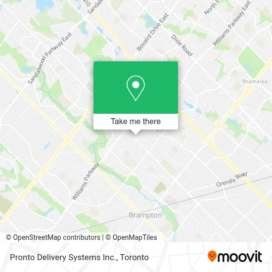 Pronto Delivery Systems Inc. map