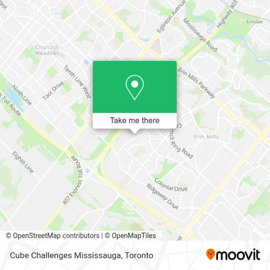 Cube Challenges Mississauga map