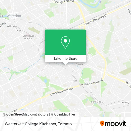 Westervelt College Kitchener map