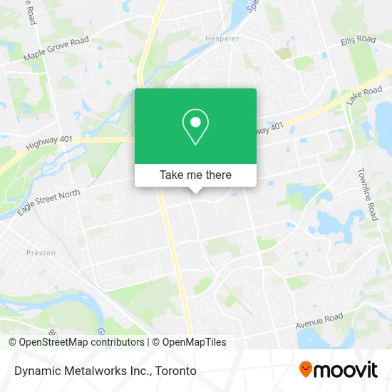 Dynamic Metalworks Inc. map