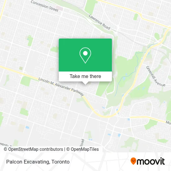 Palcon Excavating map